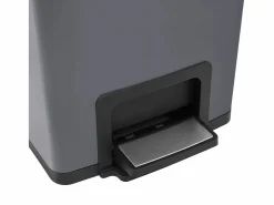 Helloshop26 Papelera de pedal antihuellas de acero inoxidable de 30 litros 02_0006068 Gris Best