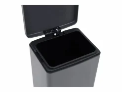 Helloshop26 Papelera de pedal antihuellas de acero inoxidable de 30 litros 02_0006068 Gris Best