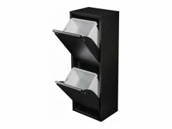 Helloshop26 Cubo De Basura Para Cocina|Papelera de reciclaje de pared con 2 compartimentos extraíbles 93 x 33 x 25 cm color 03_0008199