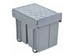 Helloshop26 Cubo De Basura Para Cocina|Papelera empotrada 2 x 10 + 1 x 20 litros 48 x 34 x 42 cm 03_0008202