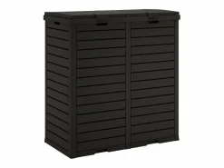 Helloshop26 Papelera exterior 78 x 41 x 86 cm polipropileno 02_0043837 Negro New