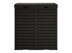 Helloshop26 Papelera exterior 78 x 41 x 86 cm polipropileno 02_0043837 Negro New