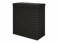 Helloshop26 Papelera exterior 78 x 41 x 86 cm polipropileno 02_0043837 Negro New