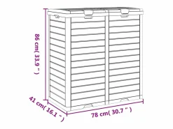 Helloshop26 Papelera exterior 78 x 41 x 86 cm polipropileno 02_0043837 Negro New