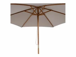 Parasol con LED, 3 posiciones, poliéster, bambú, gris, (250x250x230 cm) New