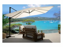 Concept-Usine Sombrilla|Parasol excéntrico rectangular 3 x 4 m giratorio en 360° crudo CESARE