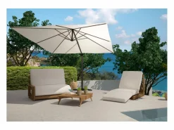 Concept-Usine Sombrilla|Parasol excéntrico rectangular 3 x 4 m giratorio en 360° crudo CESARE