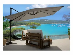 Concept-Usine Parasol excéntrico 3x4 m CESARE Gris New