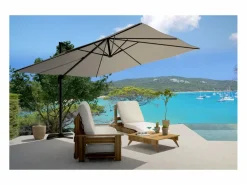 Concept-Usine Parasol excéntrico 3x4 m CESARE Gris New