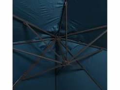 Sweeek Parasol rectangular excéntrico, 3x4m + placas de lastre 50x50cm azul Azul verdoso