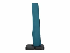 Sweeek Parasol rectangular excéntrico, 3x4m + placas de lastre 50x50cm azul Azul verdoso