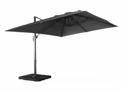 Sweeek Sombrilla|Parasol rectangular excéntrico, 3x4m + placas de lastre 50x50cm