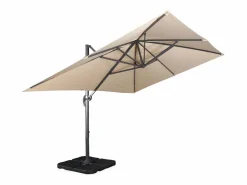 Sweeek Sombrilla|Parasol rectangular excéntrico, 3x4m + placas de lastre 50x50cm