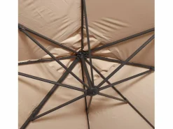 Sweeek Sombrilla|Parasol rectangular excéntrico, 3x4m + placas de lastre 50x50cm