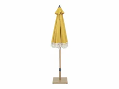 Sweeek Parasol redondo recta con flecos, ø2m ocre Amarillo Best
