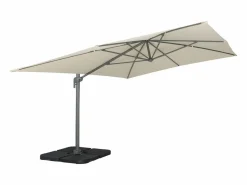 Sweeek Sombrilla|Parasol 3x4m rectangular desplazado crudo