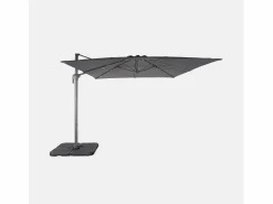 Sweeek Parasol 3x4m rectangular desplazado Gris Online