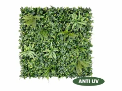 Vente-unique Pared vegetal sintética , protección anti-UV, pack de 1m², DELVIN Verde