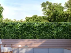 Vente-unique Pared vegetal sintética , protección anti-UV, pack de 1m², DELVIN Verde