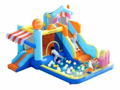 Parque acuático inflable 7 en 1 para niños - 395 x 340 x 236 cm - Oxford - Con ventilador -^Merax Online