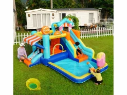 Parque acuático inflable 7 en 1 para niños - 395 x 340 x 236 cm - Oxford - Con ventilador -^Merax Online