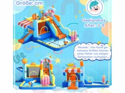 Parque acuático inflable 7 en 1 para niños - 395 x 340 x 236 cm - Oxford - Con ventilador -^Merax Online