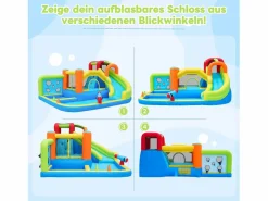Parque acuático inflable 7 en 1 para niños - 410 x 315 x 203 cm - Oxford - Con ventilador -^Merax Outlet