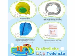 Parque acuático inflable 7 en 1 para niños - 410 x 315 x 203 cm - Oxford - Con ventilador -^Merax Outlet
