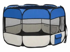 Clicnbuy Seguridad Para Mascotas|Parque de perros plegable y bolsa transporte 110x110x58cm