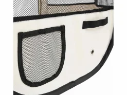 Clicnbuy Seguridad Para Mascotas|Parque de perros plegable y bolsa transporte 110x110x58cm