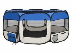 Clicnbuy Seguridad Para Mascotas|Parque de perros plegable y bolsa transporte 145x145x61cm
