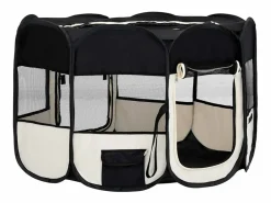 Clicnbuy Seguridad Para Mascotas|Parque de perros plegable y bolsa transporte 125x125x61cm