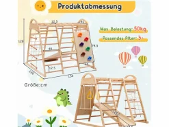 Parque infantil 7 en 1 con tobogán, columpio y red de escalada, 140 x 120 x 120 cm Sale