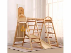 Parque infantil 7 en 1 con tobogán, columpio y red de escalada, 140 x 120 x 120 cm Sale