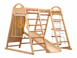 Parque infantil 7 en 1 con tobogán, columpio y red de escalada, 140 x 120 x 120 cm Sale