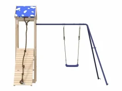 Parque infantil de exterior de madera maciza de pino ES711061 Marru00f3n Outlet