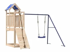 Parque infantil de exterior de madera maciza de pino ES814138 Marru00f3n Best