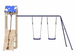 Parque infantil de exterior de madera maciza de pino ES428046 Marru00f3n