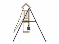 Parque infantil de exterior de madera maciza de pino ES428046 Marru00f3n