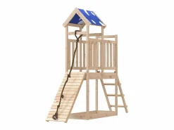 Parque infantil de exterior de madera maciza de pino ES383729 Marru00f3n Sale