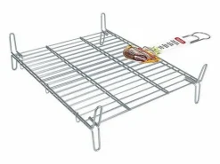 Basic Materiales Y Utensilios De Cocina|Parrilla Bbq Algon Doble Acero - Medida 25 x 30 cm