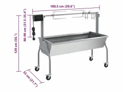 Parrilla De Barbacoa Con Asador Y Motor Eléctrico^vidaxl Sale