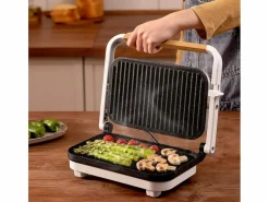 Pequeño Electrodoméstico|Parrilla eléctrica Cecotec Rock'nGrill 1200 Wood 1300W piedra RockStone blanco