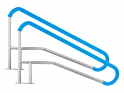 Pasamanos de Piscina SucceBuy de 2 Piezas, 139.5 x 81 cm, de Acero Inoxidable, con Placa Base para Jacuzzis^ Discount
