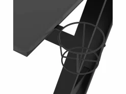 Garden Furniture Paul-François-Alain Escritorio gaming con patas forma ZZ 110x60x75cm Negro