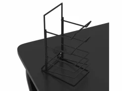 Garden Furniture Paul-François-Alain Escritorio gaming con patas forma ZZ 110x60x75cm Negro