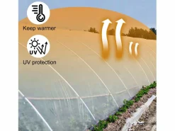 Película de Invernadero SucceBuy, Polietileno para Invernadero Lona para los Proyectos Industriales, 7.32x15.24 m Transparente Best