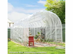 Invernadero De Jardín|Película de invernadero de 8 x 10 m de grosor con protección UV, resistente al agua, para túneles de cultivo de plástico (1000 x 800 x 1 cm)