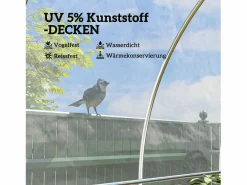 Invernadero De Jardín|Película de invernadero de 8 x 10 m de grosor con protección UV, resistente al agua, para túneles de cultivo de plástico (1000 x 800 x 1 cm)