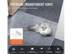 Película de Protección de Alfombra, SucceBuy Alfombra Protectora para Gatos 38 cm × 1.10 m PVC Antiarañazos Antideslizante^ Hot